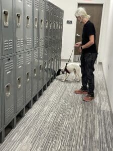 Brio sniffing lockers for bed bugs